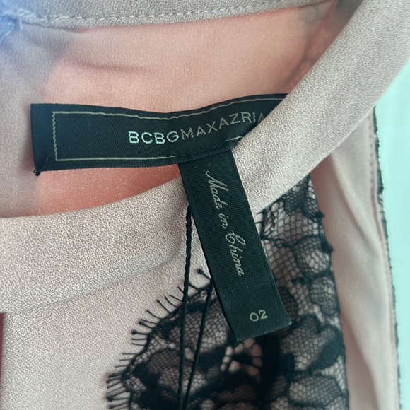 BCBG Max Azria blush and black lace halter “Leyla” dress. *tag attached* - Picture 4 of 6